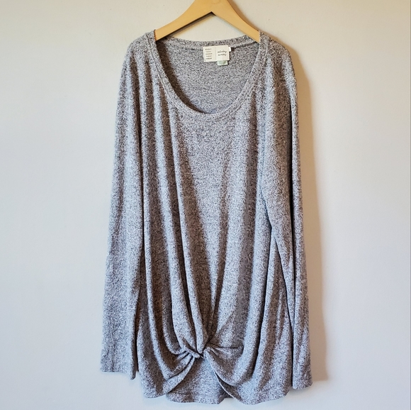 Anthropologie Tops - Anthro Saturday Sunday Oversized Cozy Knit Gathered Front Top